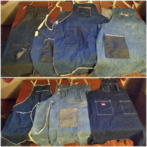 GENTLY USED HEAVY JEAN MATERIAL WELDERS APRON LOT